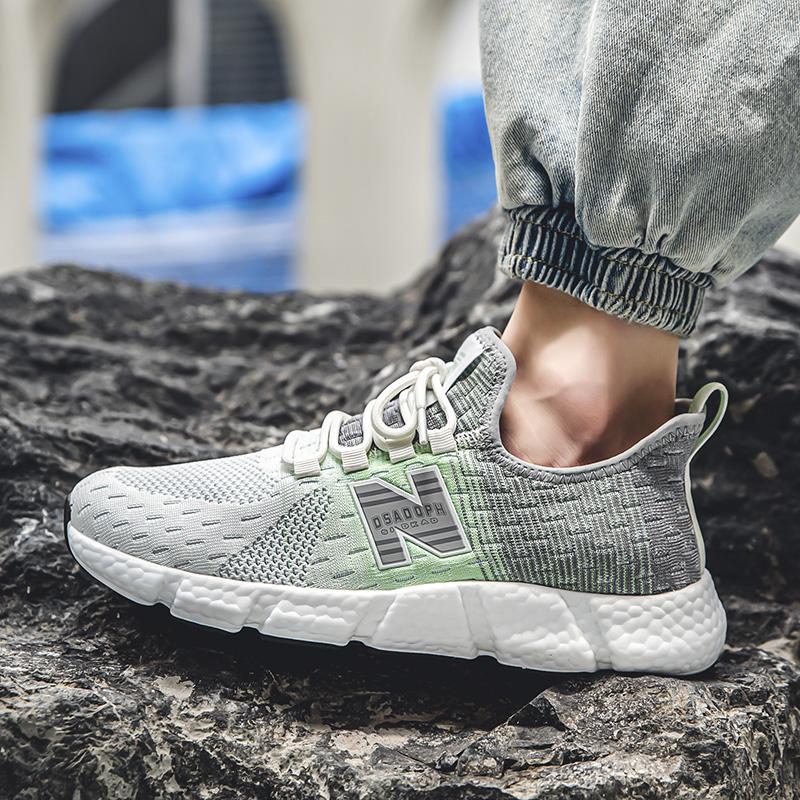 

Men s casual sports shoes, running shoes, men s lace-up, lightweight, comfortable and breathable, women s mesh walking shoes 35 чорний