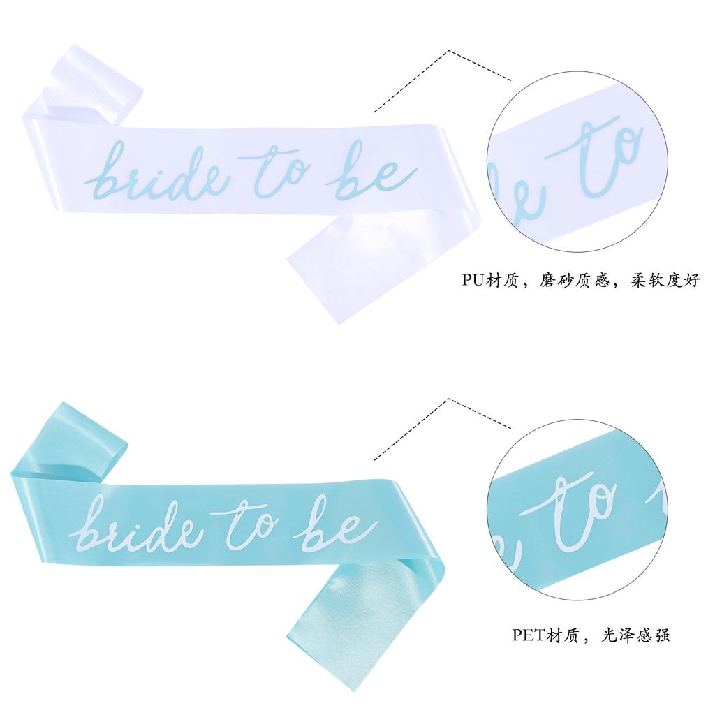 New Bridal Veil Shoulder Straps 2-Piece Embroidered Bride To Be A Wedding Stag Party Accessories