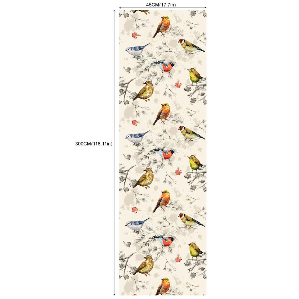 Self Adhesive Wallpapers Home Decor Bird on the Tree Pattern Bedroom Background Wallpaper Furniture Decorative Sticker