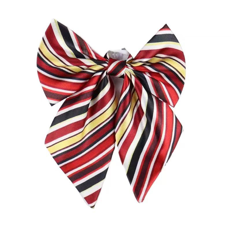 

Color Striped Professional Wear Men And Women Work Bow Collar White Shirt Matching Tie Versatile Bank Bow Tie