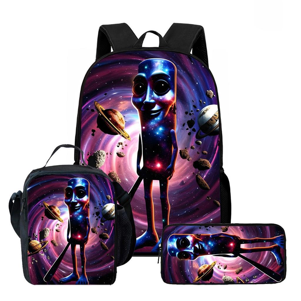 Cartoon Printing Casual Shoulder Bag Junior High School Students Large Capacity Backpacks