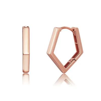 Hexagon Bright One-Touch Earrings_282000110