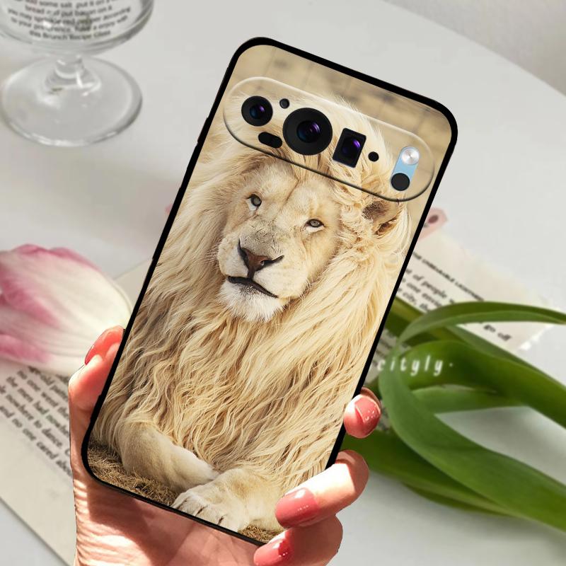 For Google Pixel 9 Pro Case Pixel9 Pro XL Cute Animal Soft Silicone TPU Phone Cover For Google Pixel 9 9a Bumper Fundas Luxury