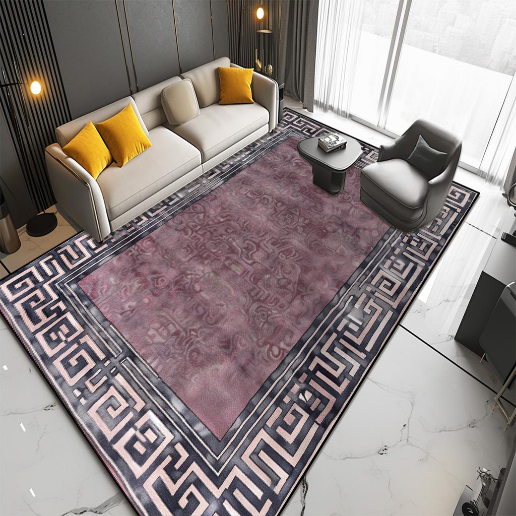 New Nordic Style Carpets for Living Room Grey Purple Modern Room Decor Large Rug Home Non-slip Entrance Door Mat Bedroom Tapete