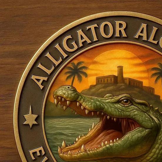Krokodýl Vězeň Mugshot Mince Florida Everglades Vězeňské Memorabilia Mince Vtipná Historie Zločinu Výzvová Mince Sběratelský Dárek pro Muže Sběratele Mincí