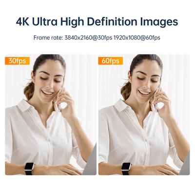 4K HD USB-Kamera 10-facher optischer Zoom 550mm variable Linse 8MP Mini-Webcam mit Mikrofonen