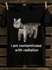 Cat I Am Contaminated T Shirt Funny Cats Meme Graphic Wei...