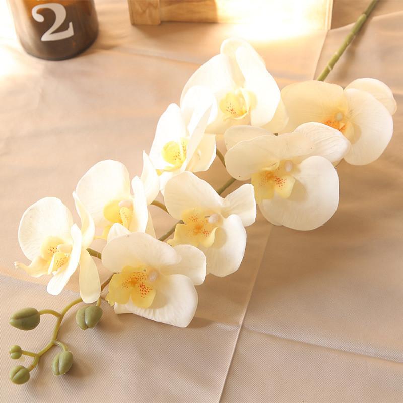 

Artificial Orchid Flower With Silk Material For Wedding Home Decor And Events Champagne