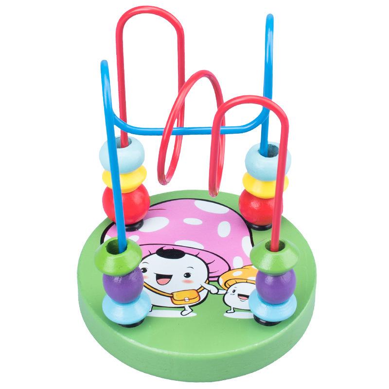 Wooden Animal Fruit Beads for Kids: Early Education, Hand-Eye Coordination Building Blocks Toy