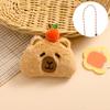 Cute Fruit Capibara Plush Keychain Cartoon Capybara Stuffed Doll Pendant Car Key Ring Backpack Bag Decor Kid Gift