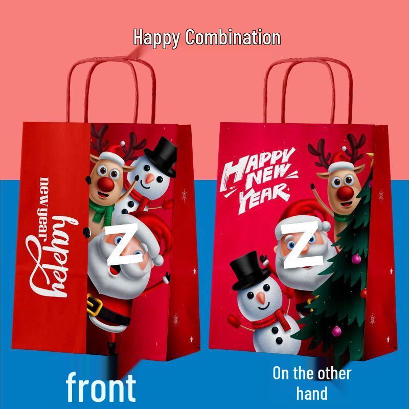 Holiday Gift Bags - Christmas, New Year, Spring Festival, Cartoon Party Favor Handled Paper Packaging