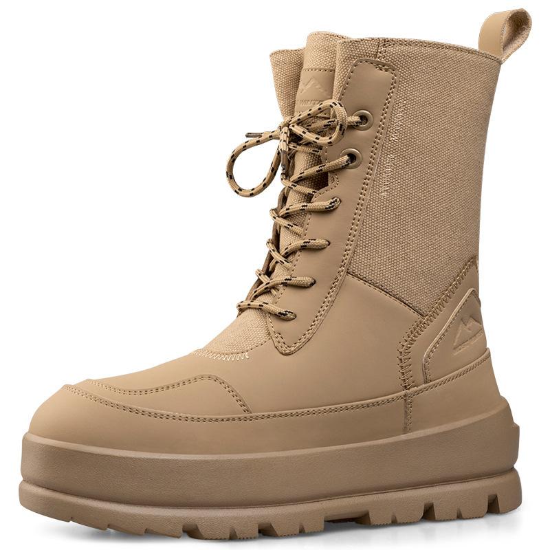 Damesko med tykk såle Pluss fløyel Tykk glidelås Snøstøvler for kvinner Varme Vanntette Vinter Damesko Casual Komfortable