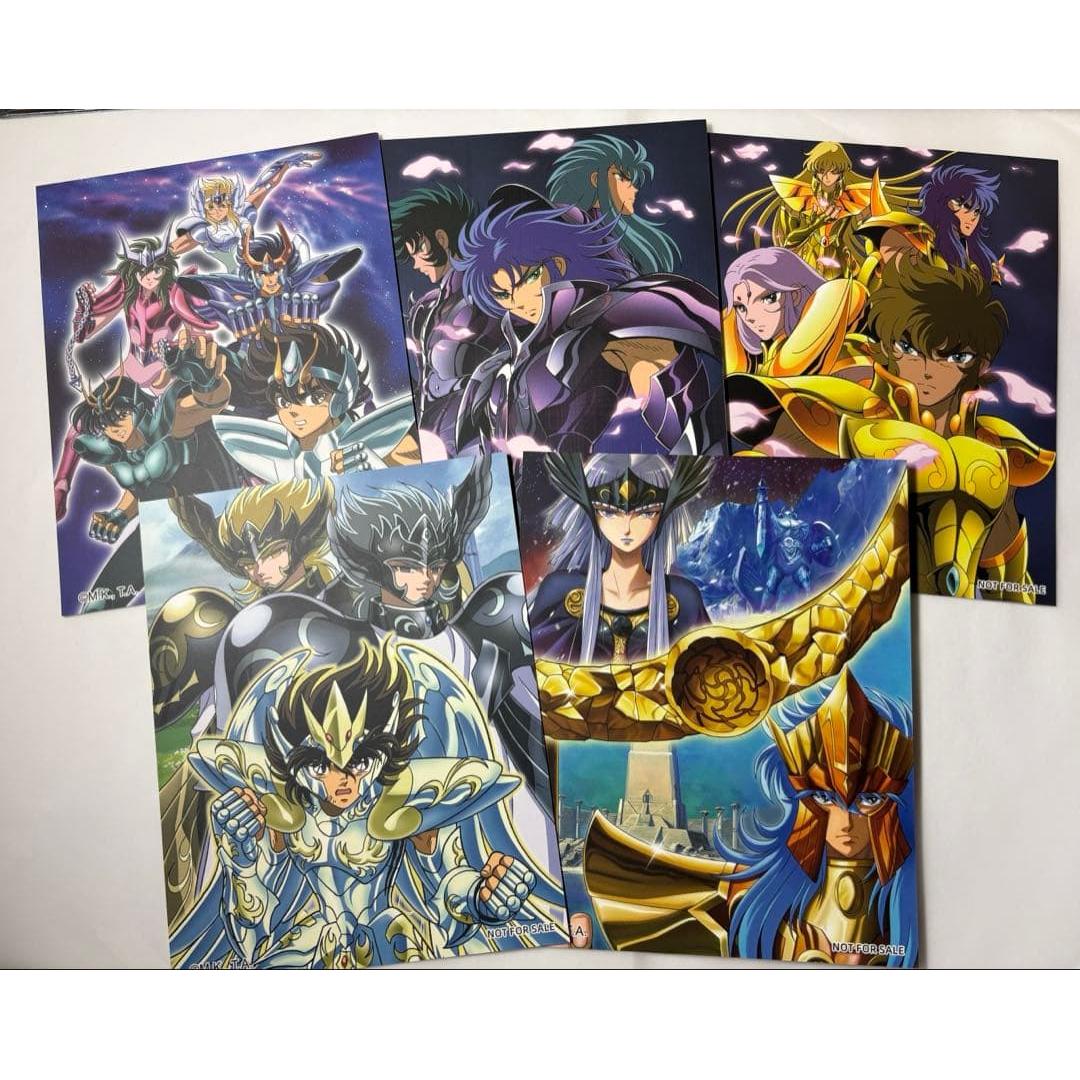 Used Saint Seiya postcard 5-piece set