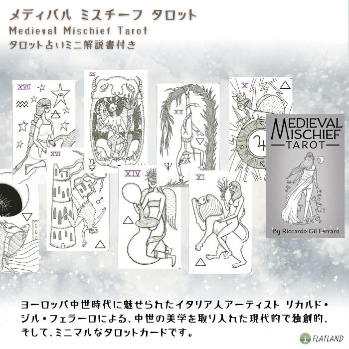 Medieval Mischief Tarot How to read tarot cards with Japanese instructions Authentic tarot cards 78 sheets