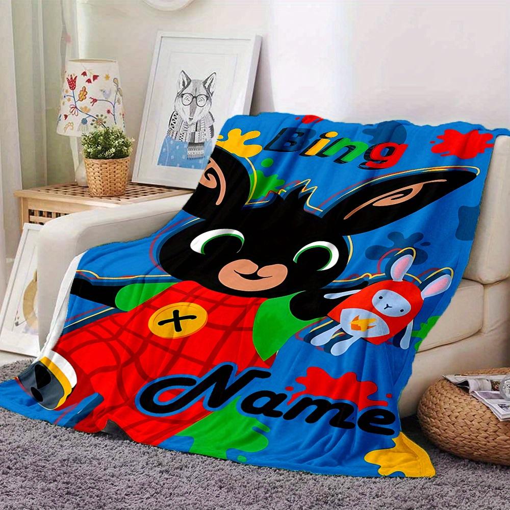 Bing Bunny Themed Blanket Personalized Name Soft Warm And Versatile For Sofa Bed Office And Travel Machine Washable Comfortable In All Seasons Best
