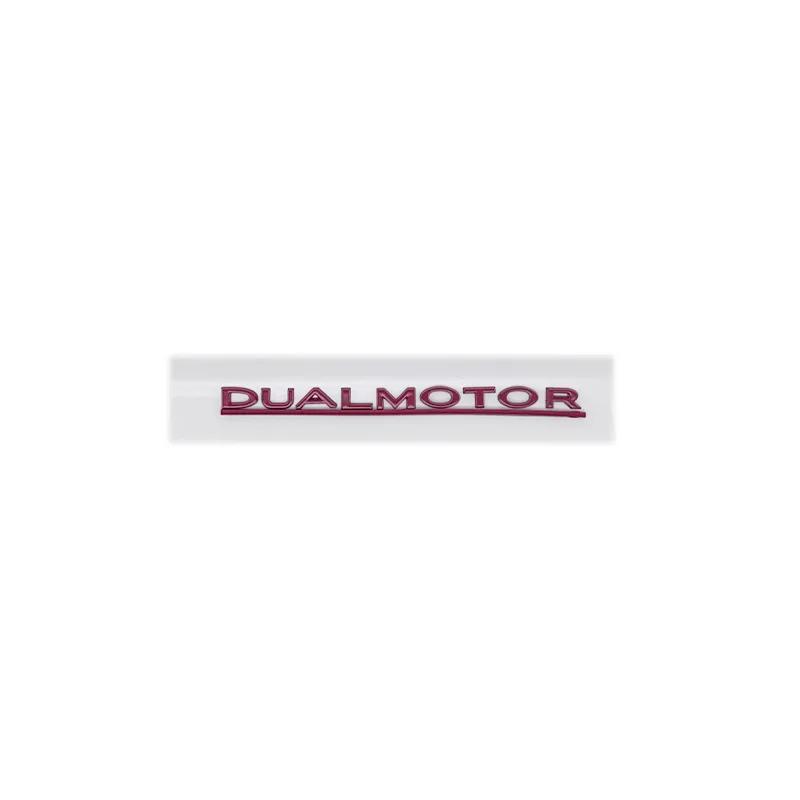 

DUAL MOTOR Underlined Letters Emblem for TESLA Model 3 Y S X Car Styling Refitting Trunk Badge Sticker Chrome Black Accessories червоний