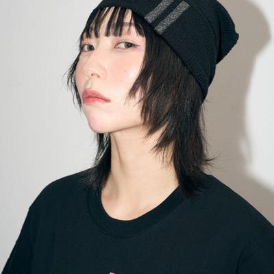 CHOCHOU RIBBON SAILOR TWO-WAY BEANIE [BLACK]