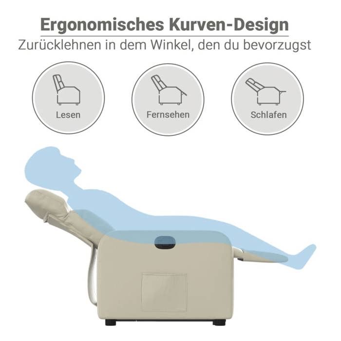 VidaXL Fauteuil Inclinable, Chaise de Relaxation avec Dossier et Repose-pied Réglables, Siège de Salon Salle de Séjour, 3206750