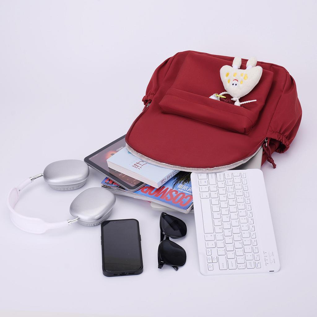 Schoolbag Mori trendy backpack simple fashion lightweight versatile large capacity solid color schoolbag junior high school travel backpack