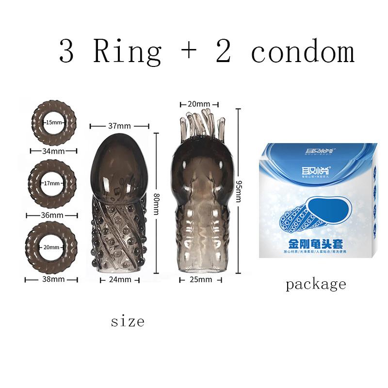 Male Penis Cock Ring Delay Ejaculation Scrotal Binding Ball Stretcher Penis Enlargement Silicone Cockring Sex Toy For Men