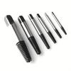 6pc Broken Head Screw Extractor Coarse Teeth Fine Teeth Water Tap Broken Thread Extractor Screwdriver Tool Plastic Box Set