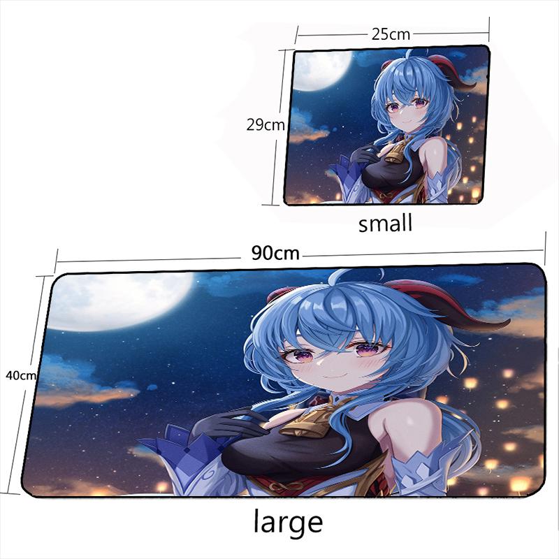 MRGLZY XXL Genshin Impact Ganyu Mouse Pad Gamer Anime Sexy Girl Large Desk Mat Computer Gaming Peripheral Accessories MousePads