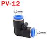 10PCS PV Degree Elbow Pneumatic Quick Fitting Plastic 4mm 6mm 8mm 10mm 12mm Air Hose Fitting Pipe Push In Water Quick Connector