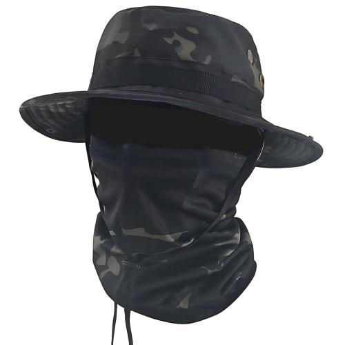 Donalee Safari Hat and Face Guard, 2-Piece Camouflage Sun Hat with Neck Cover and Insect Repellent, Breathable and Lightweight for Outdoor Activities,