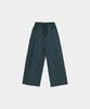SLOW RECORD HOUSE Nylon Single-Pleat Pants_Teal