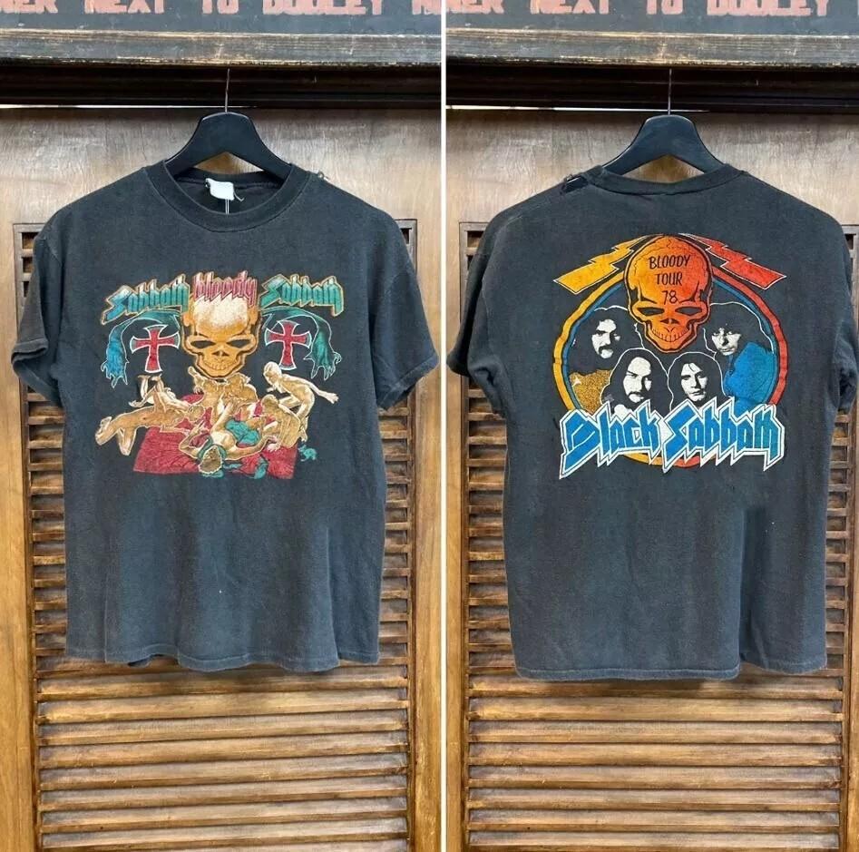 Black Sabbath Bloody Sabbath Тур 1978 2 Стороны Унисекс S-5XL Репринт Унисекс Футболка XL
