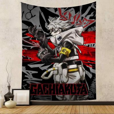 Anime G-GACHIAKUTA Tapestry Art Printing Japanese Wall Tapestry Anime Wall Hanging Home Decor