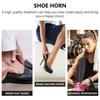 2Pcs-Red Short Handle Plastic Shoehorn Hangable Unbreakable Shoe Lifter For Elderly Children Pregnant Women Household Use