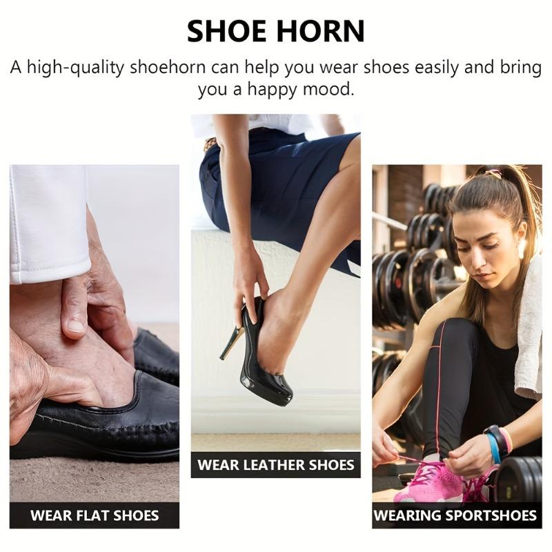 2Pcs-Red Short Handle Plastic Shoehorn Hangable Unbreakable Shoe Lifter For Elderly Children Pregnant Women Household Use