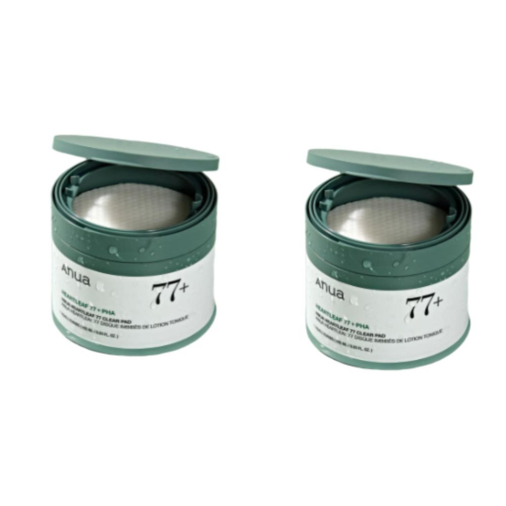 

ANUA Heartleaf 77 Clear Pad 70pcs ×2 | Soothing Exfoliating Toner Pads for Oily–Dehydrated Skin