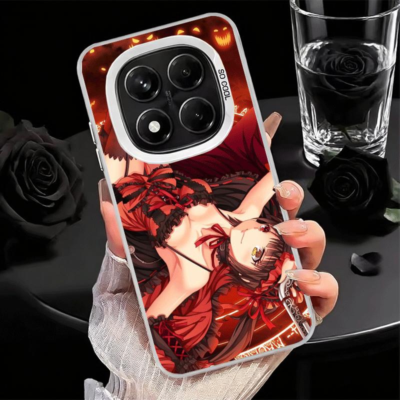 Date A Live Tokisaki Kurumi Soft Phone Case for Xiaomi Redmi Note 13 14 15 Pro Plus 12S 12 11S 11 11T 10S 10 Shockproof Cover Ba