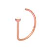 10pcs G23 Titanium Piercing Nose Ring D-shaped Medical 18G 20G Tragus Helix Stud Hoop Septum Earring Body Jewelry