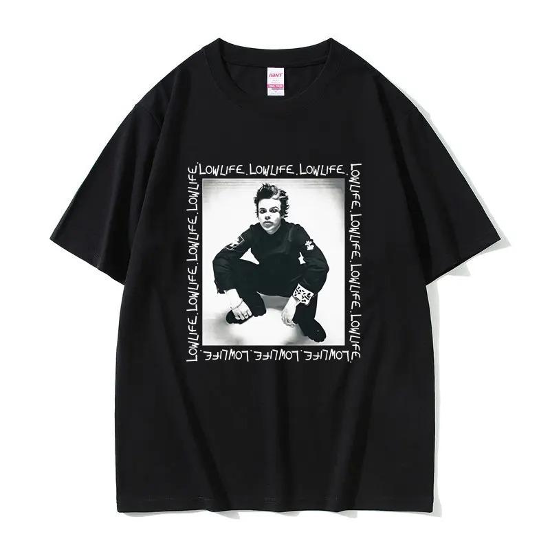 

2026 Summer Rock Singer Yungblud Lowlife Album Printed TShirt Unisex Crew Neck Cotton Vintage Rock Short Sleeve Fashion Tshirt S