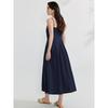 INMAN Klein Blue Pleated Sling Dress