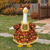Festive Goose Clothes for Harvest Celebrations Thanksgiving Porch Outfits 23" Statue, Fall Maple Leaf Reusable Outfit 23 Inch Statues Pumpkin Clothes,