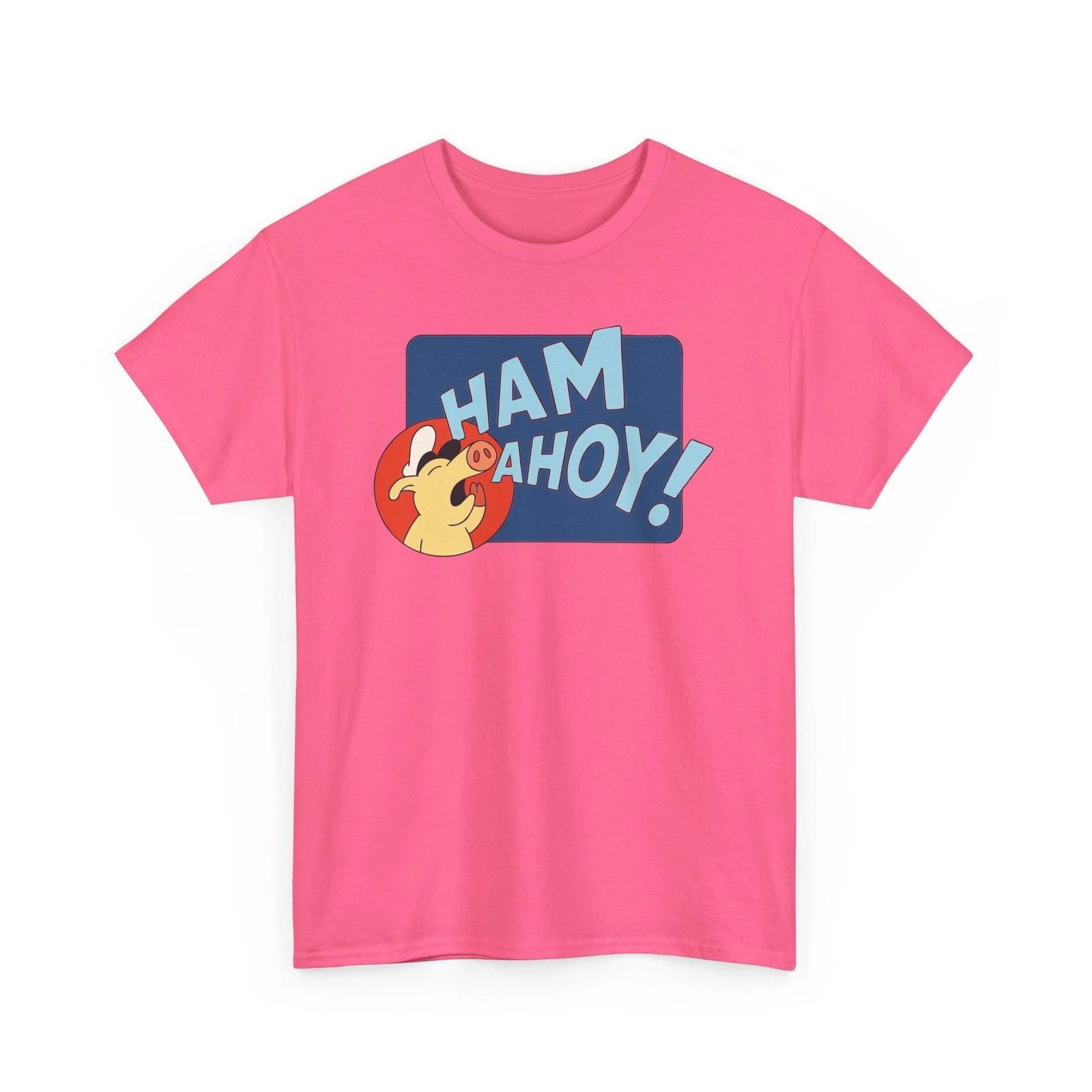Ham Ahoy! - Simpsons Cartoon Graphic Gildan Cotton Tee M