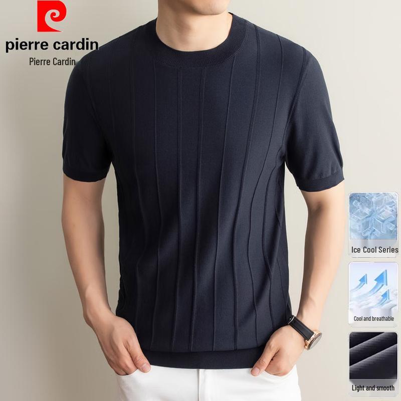 

Pierre Cardin Men s Breathable Old Money Style Round Neck T-Shirt 3XL