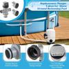Ensemble de vannes pour tuyau fendu pour pompes de piscine hors sol 2 adaptateurs inclus Construction solide en plastique Prévention des fuites