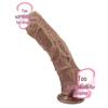Dual-Layer Silicone Curved Realistic Dildo for Women