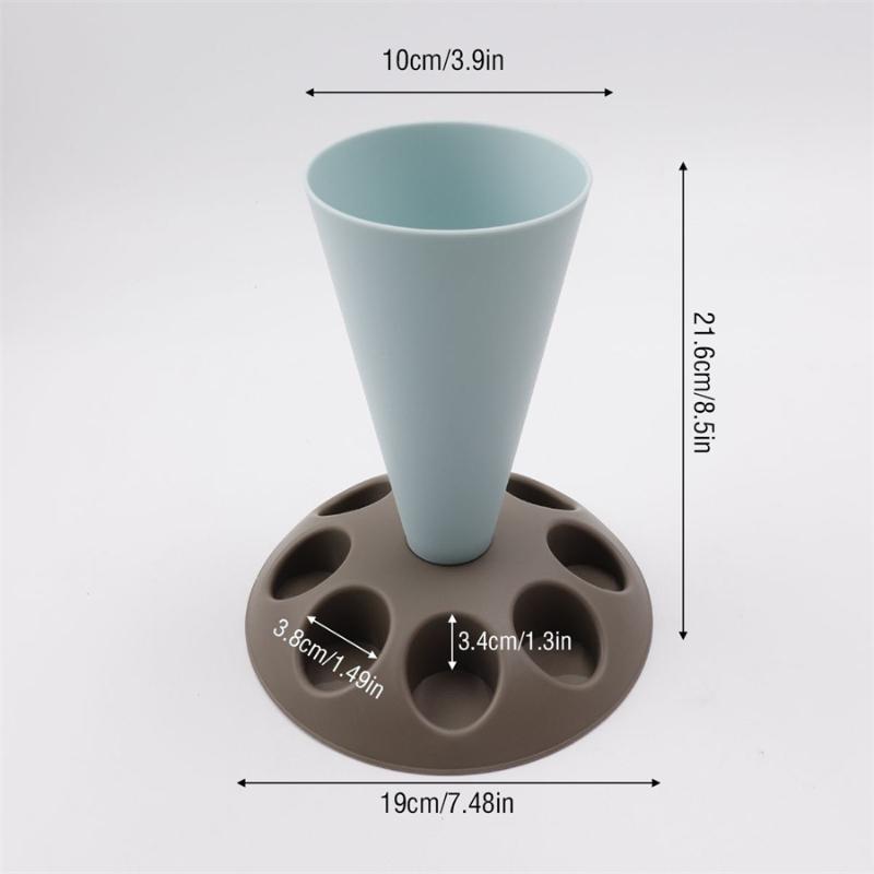 Piping Bag Nozzles Storage Rack Stand With 8 Slots Large Capacity Pastry Bag Mounting Holder Organizer Baking Accessories