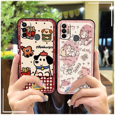 Phone Pouch Back Cover Phone Case For Tecno Spark 7/Spark7T Cartoon Animals Dirt-resistant Cute Shockproof Protective