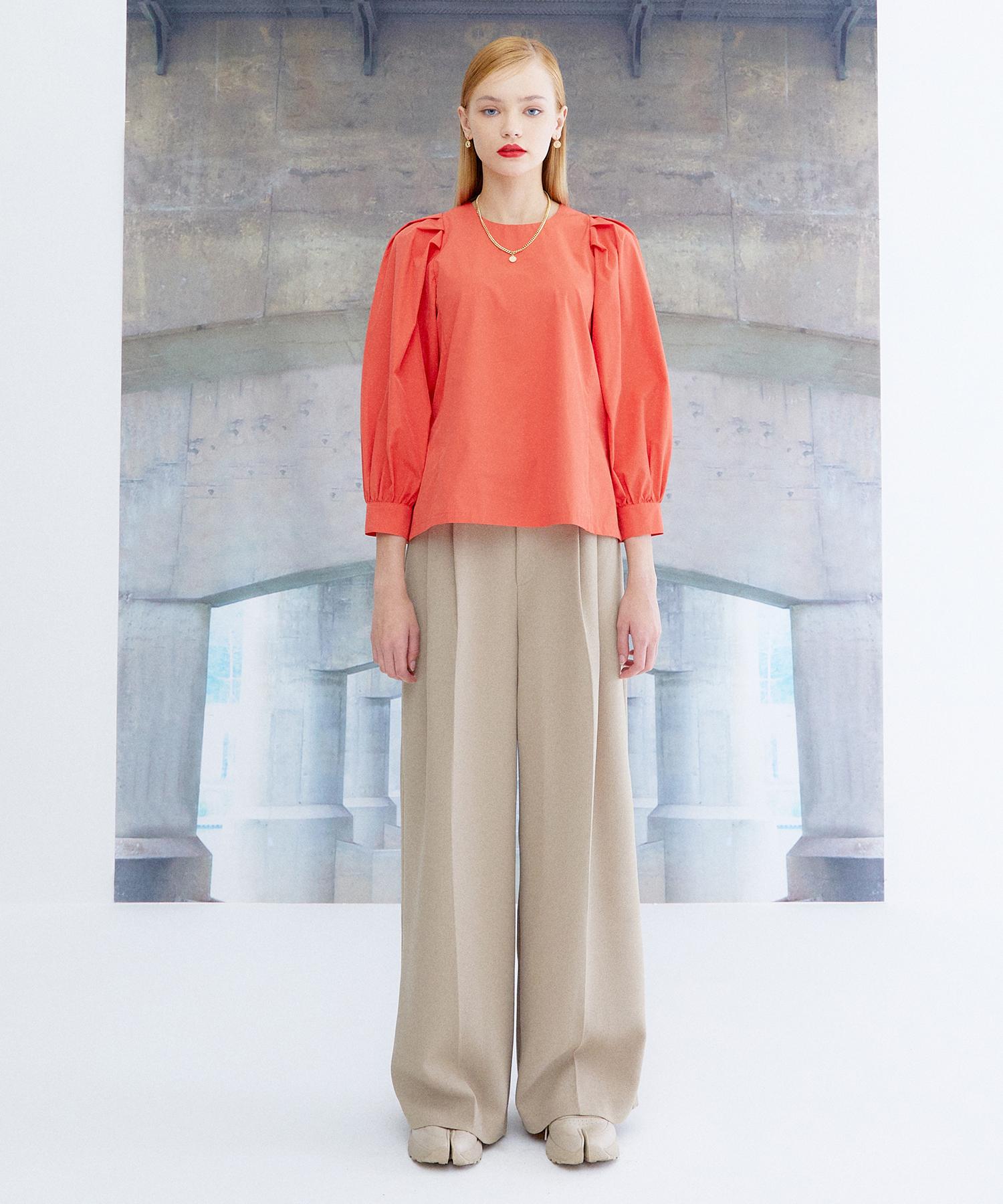 The Studio K Puff Volume Sleeve Blouse_Red Free