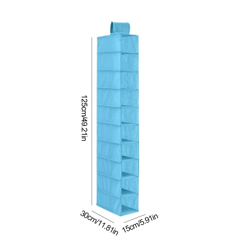 Hanging Closet Organizer and Storage 10 Shelf Wardrobes Closet Hanging Organizer Hanging Closet Shelves for Shoes Jeans T-shirts