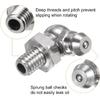 HARFINGTON 8pcs 201 Stainless Steel 90 Degree Grease Fitting M6x1mm Metric Thread Hydraulic Grease Nipple Accessories for Car