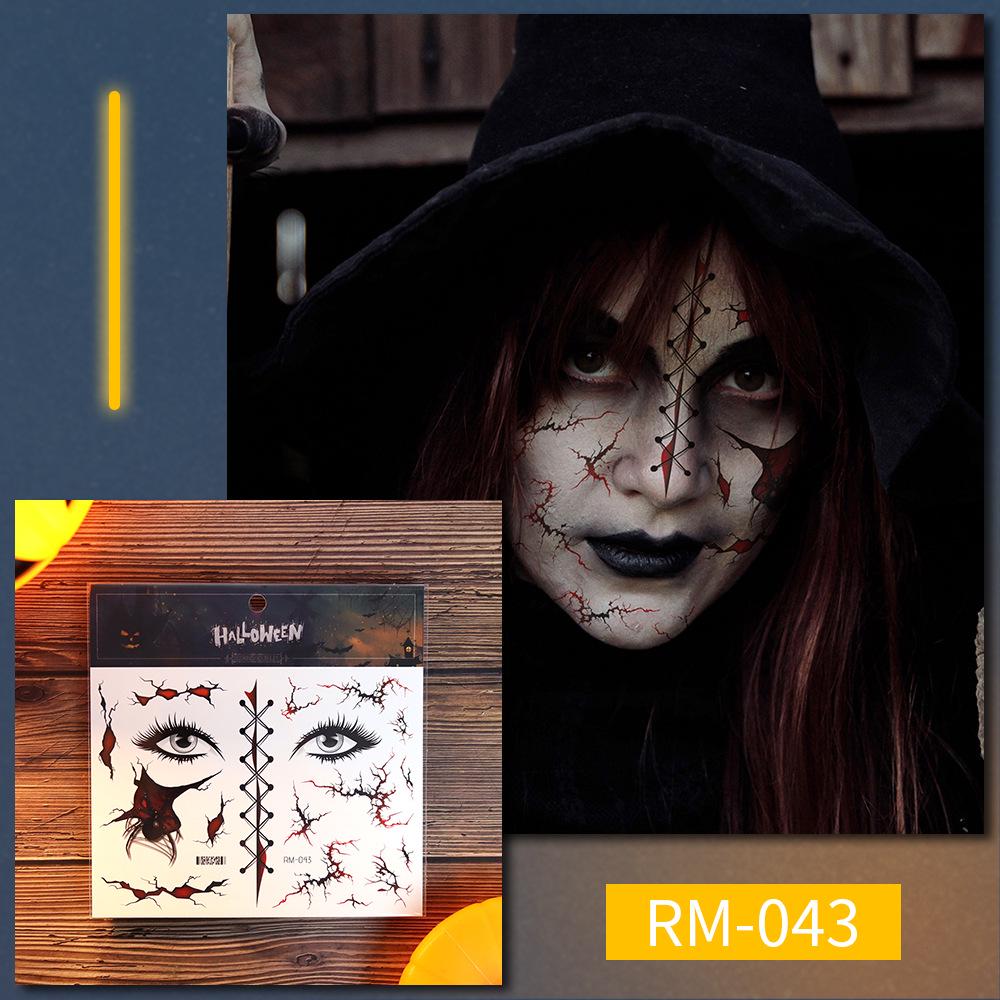 Realistic Halloween Scar Face Tattoo Stickers - Waterproof Makeup Terror Stickers