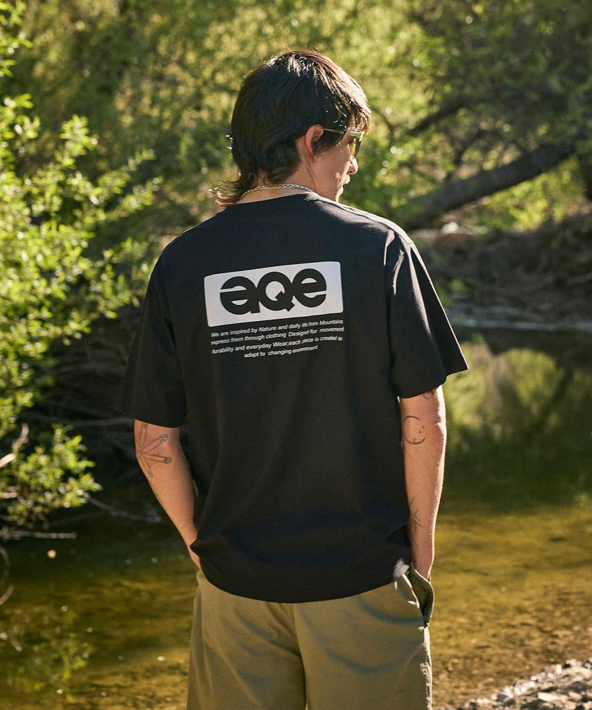 Peullukeu Aqe Sorona Graphic Short Sleeve T-Shirt Black Fst345